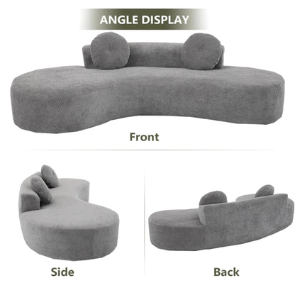 Corduroy Cloud Sofa with Pillows
