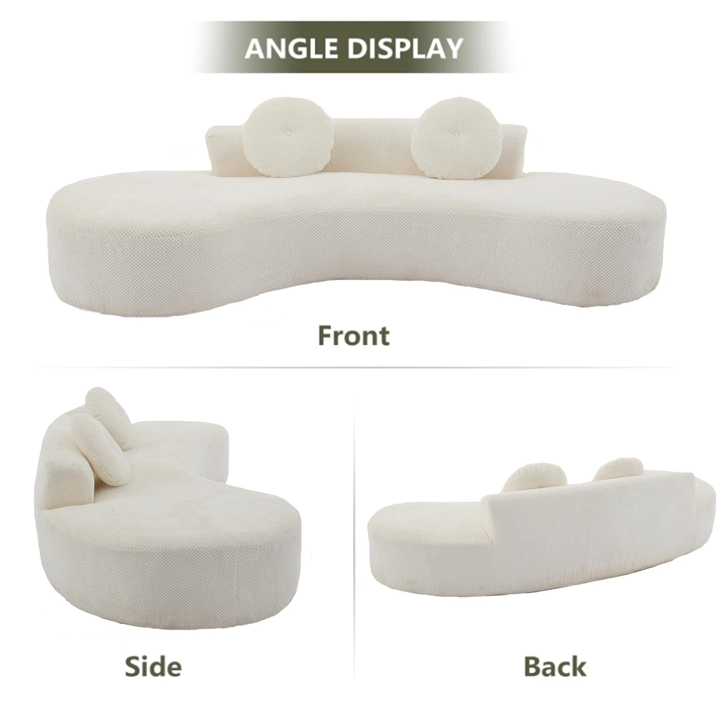 Corduroy Cloud Sofa with Pillows