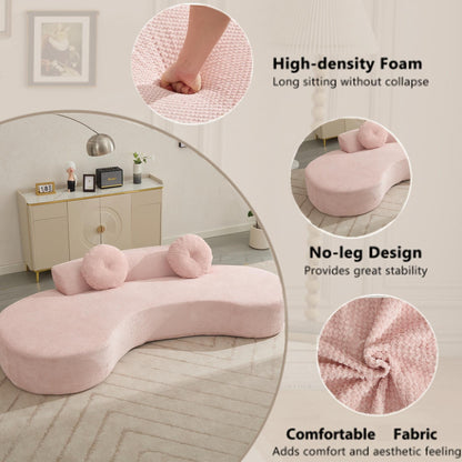 Corduroy Cloud Sofa with Pillows