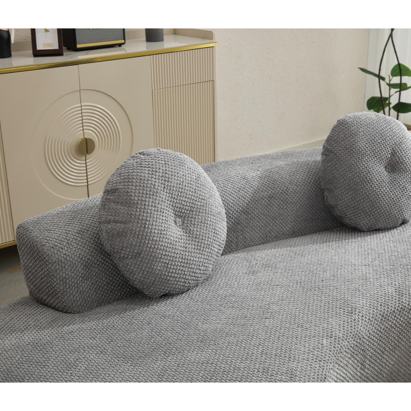 Corduroy Cloud Sofa with Pillows