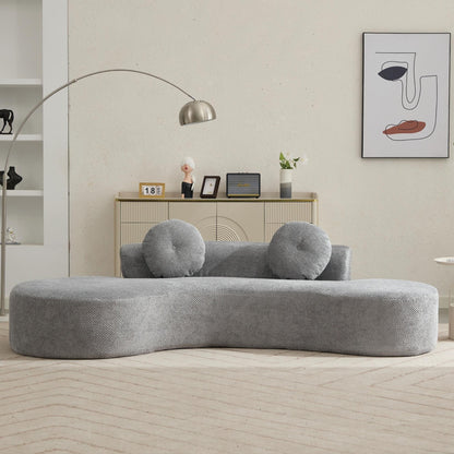 Corduroy Cloud Sofa with Pillows