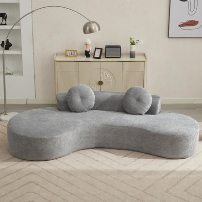 Corduroy Cloud Sofa with Pillows