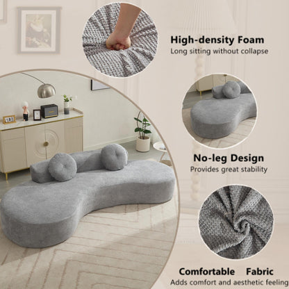 Corduroy Cloud Sofa with Pillows