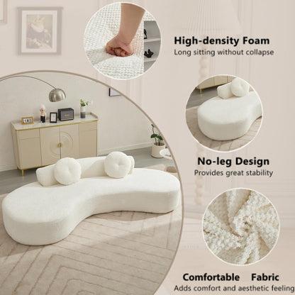 Corduroy Cloud Sofa with Pillows