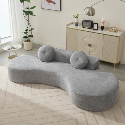 Corduroy Cloud Sofa with Pillows