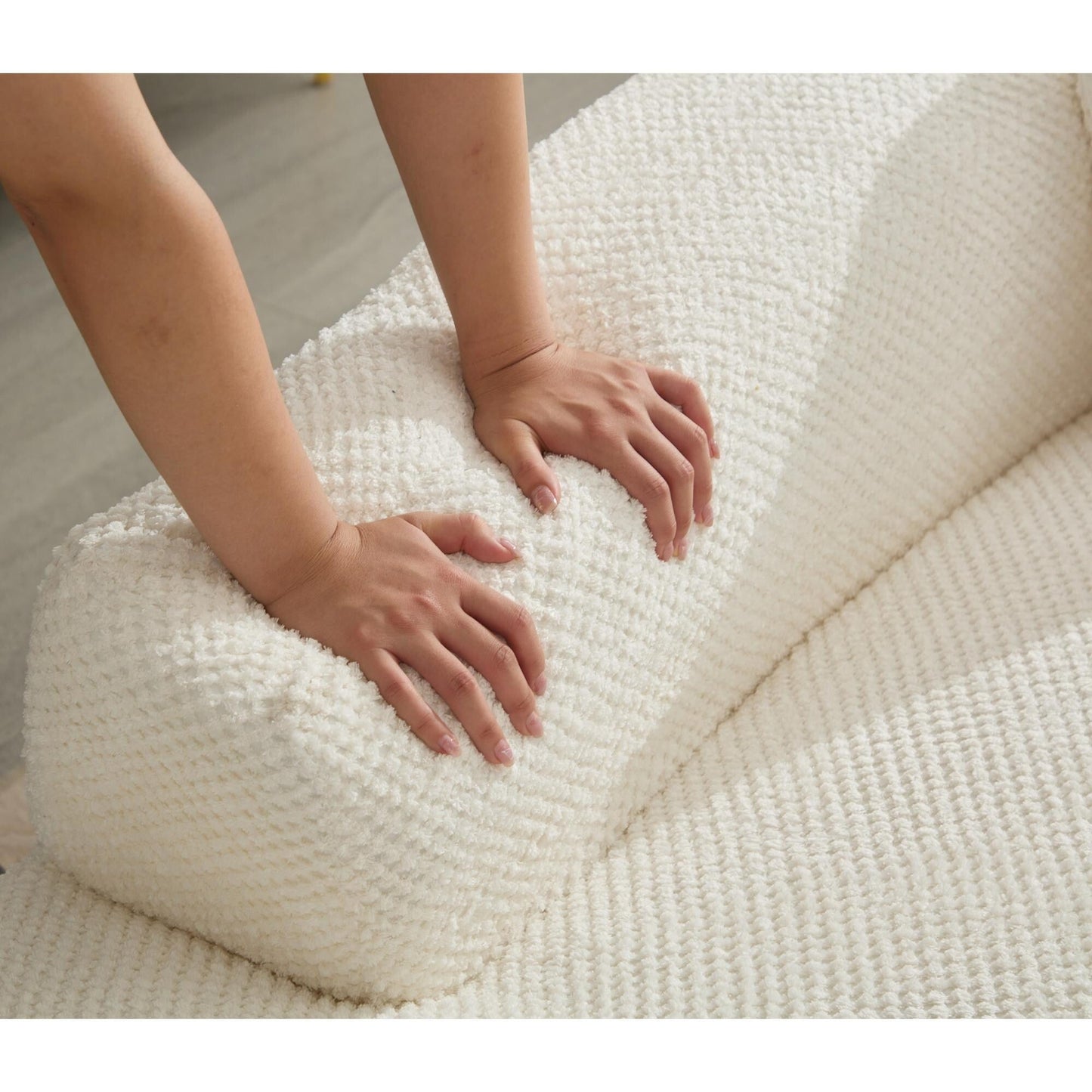 Corduroy Cloud Sofa with Pillows