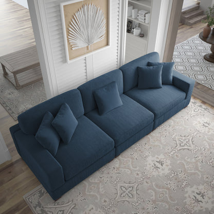 Corduroy Couch Modular Sectional Sofa with Pillows