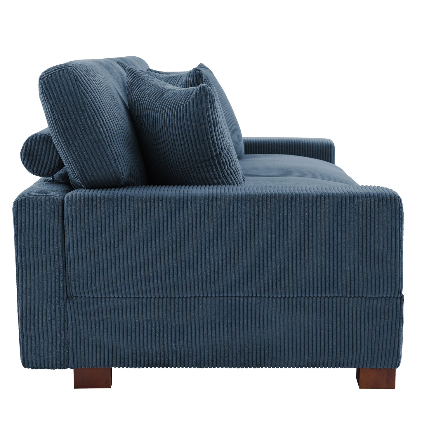 Corduroy Couch Modular Sectional Sofa with Pillows