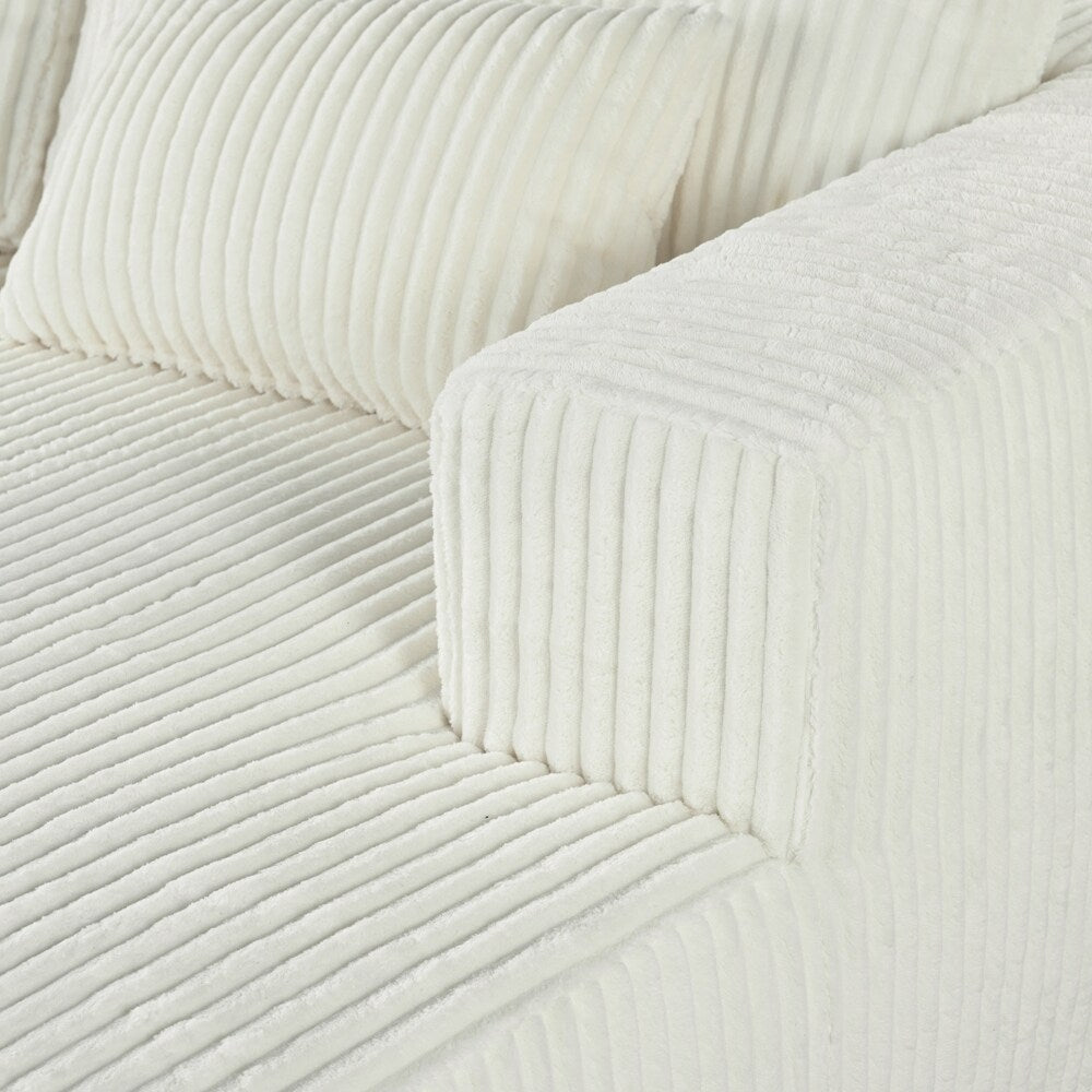 Corduroy Double Sofa Bed with 2 Pillows