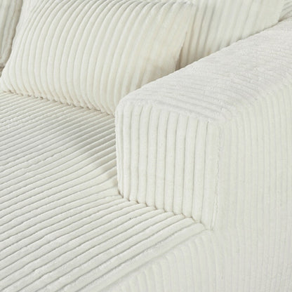 Corduroy Double Sofa Bed with 2 Pillows
