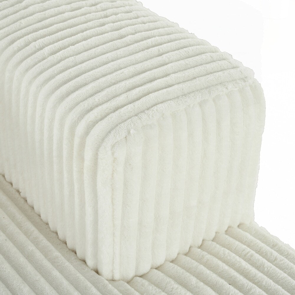 Corduroy Double Sofa Bed with 2 Pillows