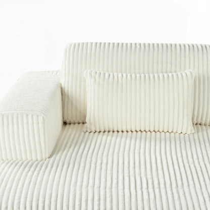 Corduroy Double Sofa Bed with 2 Pillows