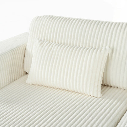 Corduroy Double Sofa Bed with 2 Pillows