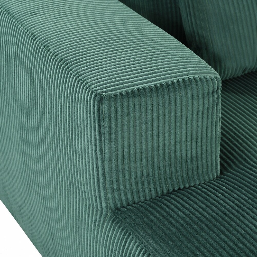 Corduroy Double Sofa Bed with 2 Pillows