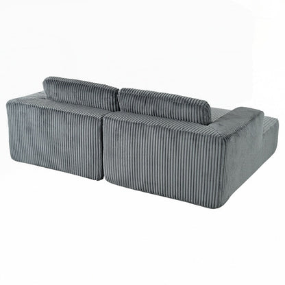 Corduroy Double Sofa Bed with 2 Pillows