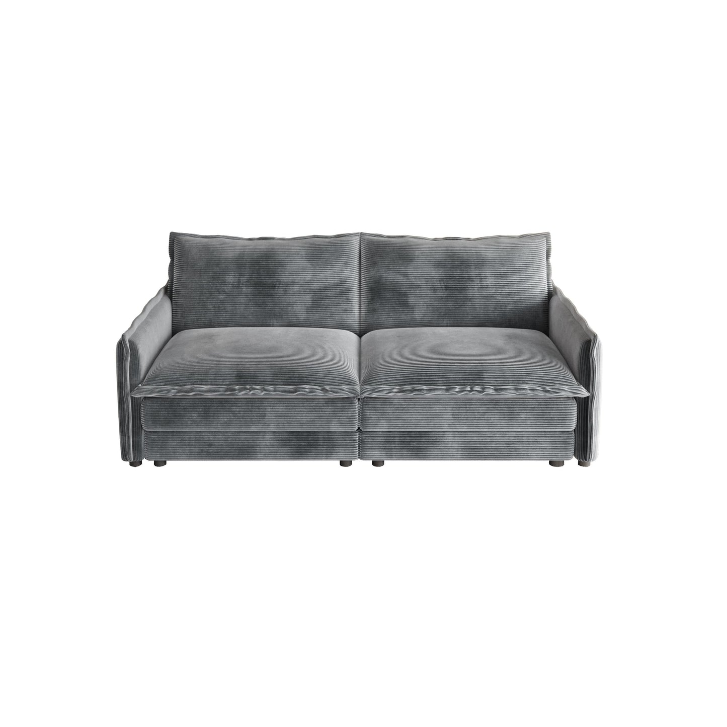 Corduroy Fabric Loveseat Sofa Couch for Living Room, Upholstered Large Size Deep Seat 2-Seat Sofa with 2 Pillow