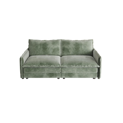 Corduroy Fabric Loveseat Sofa Couch for Living Room, Upholstered Large Size Deep Seat 2-Seat Sofa with 2 Pillow