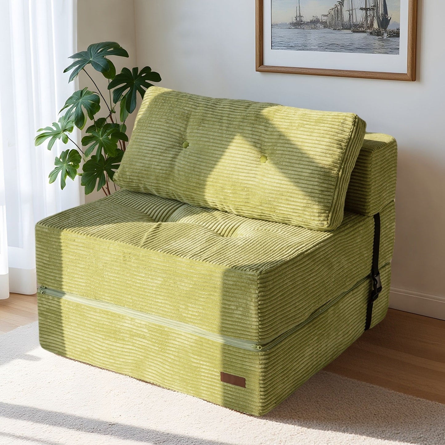 Corduroy Foam Folding Sofa Bed,6inch floor mattress