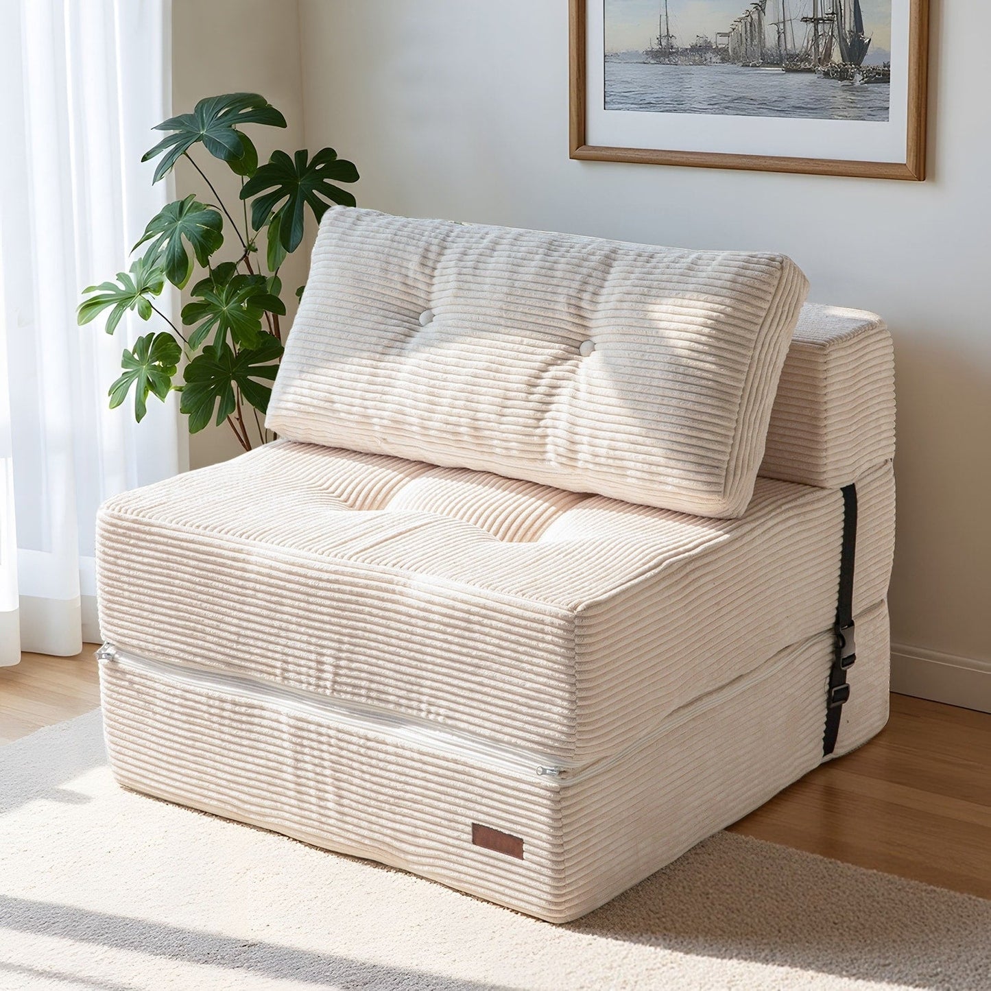 Corduroy Foam Folding Sofa Bed,6inch floor mattress