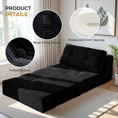 Corduroy Foam Folding Sofa Bed,6inch floor mattress