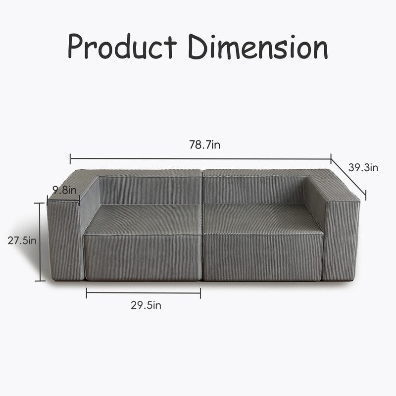 Corduroy Module Comfortable Compression Sofas