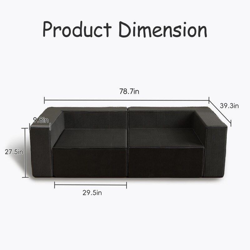 Corduroy Module Comfortable Compression Sofas