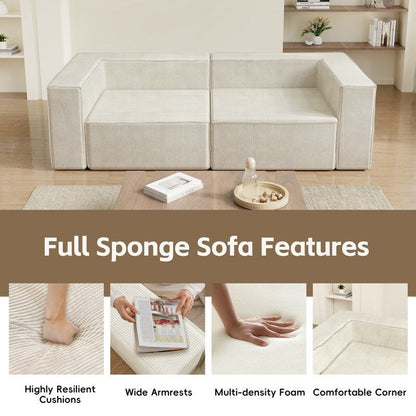 Corduroy Module Comfortable Compression Sofas
