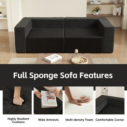 Corduroy Module Comfortable Compression Sofas