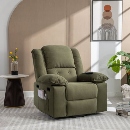 Corduroy Power Lift Recliner for Seniors with Adjustable Massage & Heat, Infinite Reclining Angles, Space-Saving Armrests