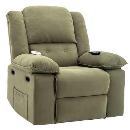 Corduroy Power Lift Recliner with Massage & Extendable Armrests