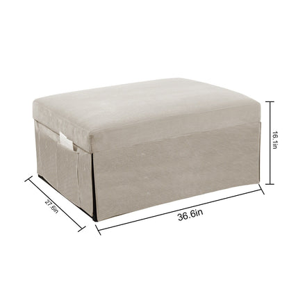 Corduroy Single Convertible Sofa Bed with Reclining Backrest