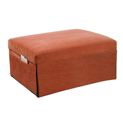 Corduroy Single Convertible Sofa Bed with Reclining Backrest