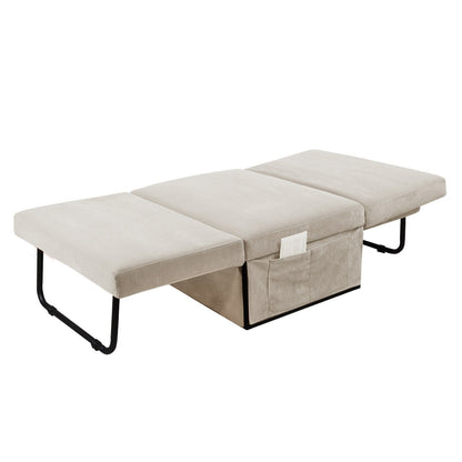 Corduroy Single Convertible Sofa Bed with Reclining Backrest
