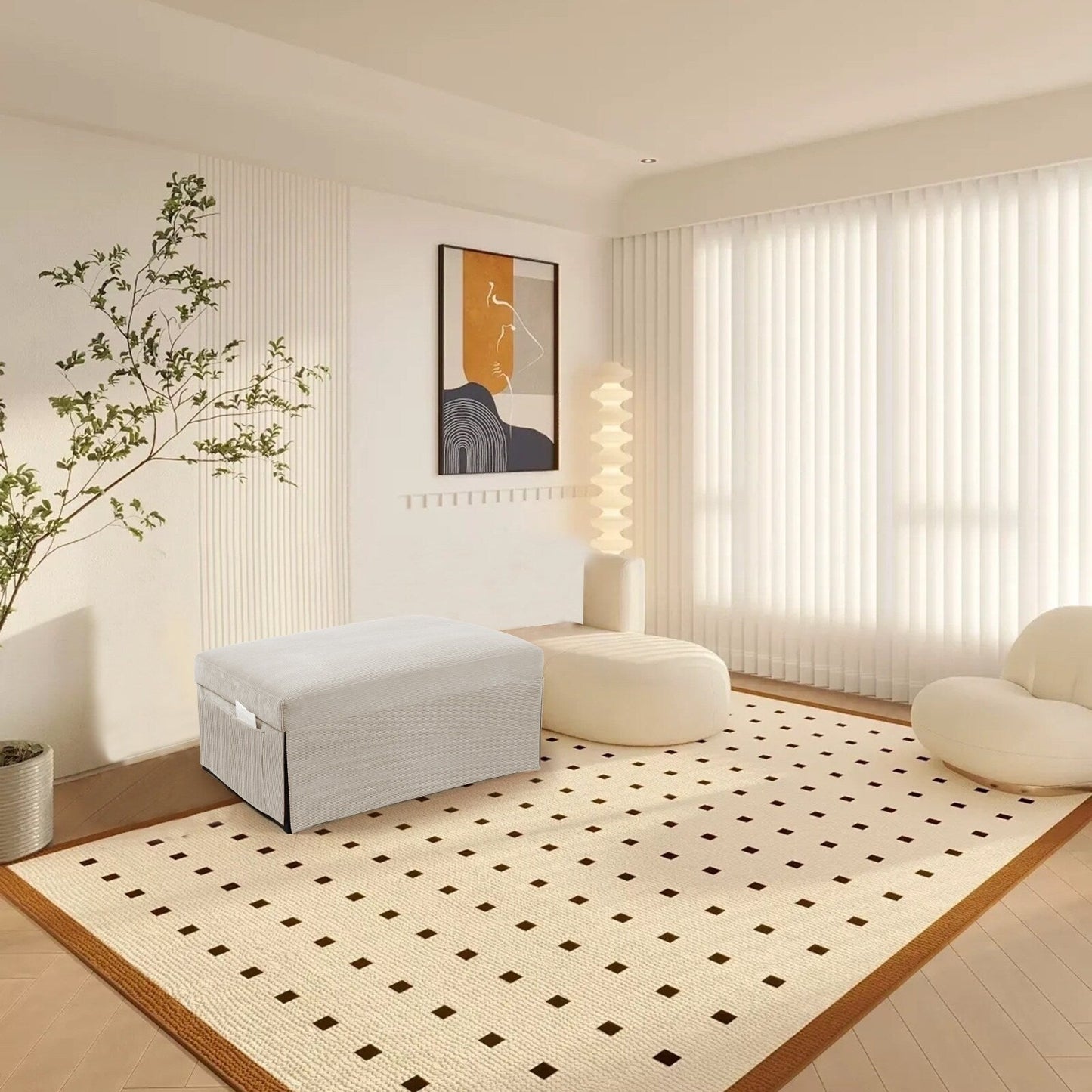 Corduroy Single Convertible Sofa Bed with Reclining Backrest