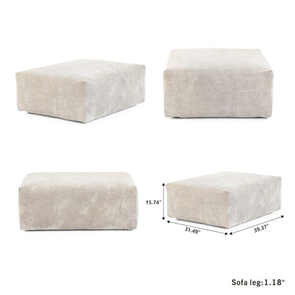 Corduroy Sofa Couch Ottoman