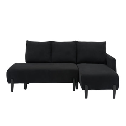 Corduroy Sofa Recliner Sofa with Metal Tapered Legs, Long Couch with 3 Matching Pillows and Side Pockets for Living Room