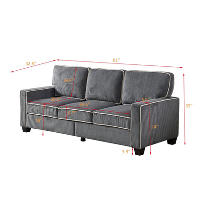Corduroy Sofa with Removable Storage - Modern Living Spaces