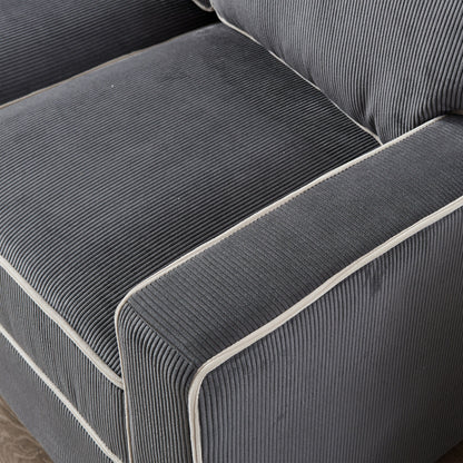 Corduroy Sofa with Removable Storage - Modern Living Spaces
