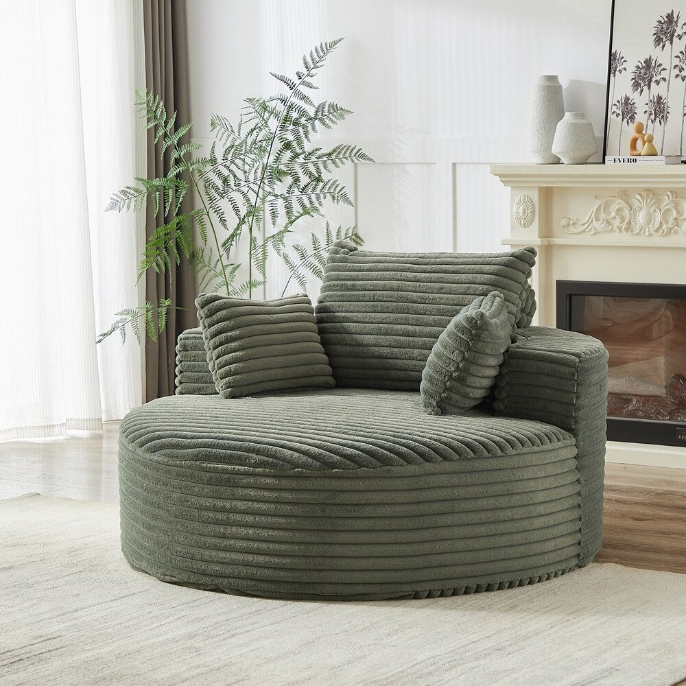 Corduroy Sponge single sofa,No Assembly Required