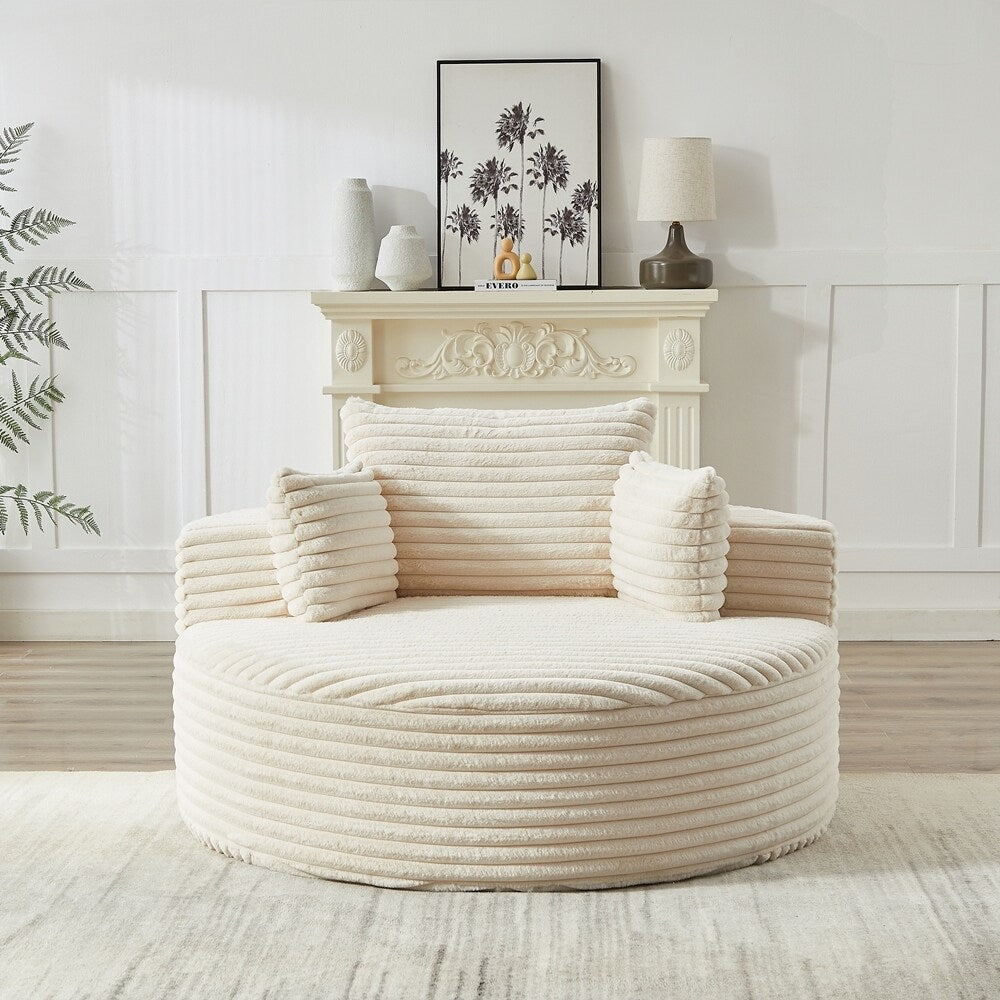 Corduroy Sponge single sofa,No Assembly Required