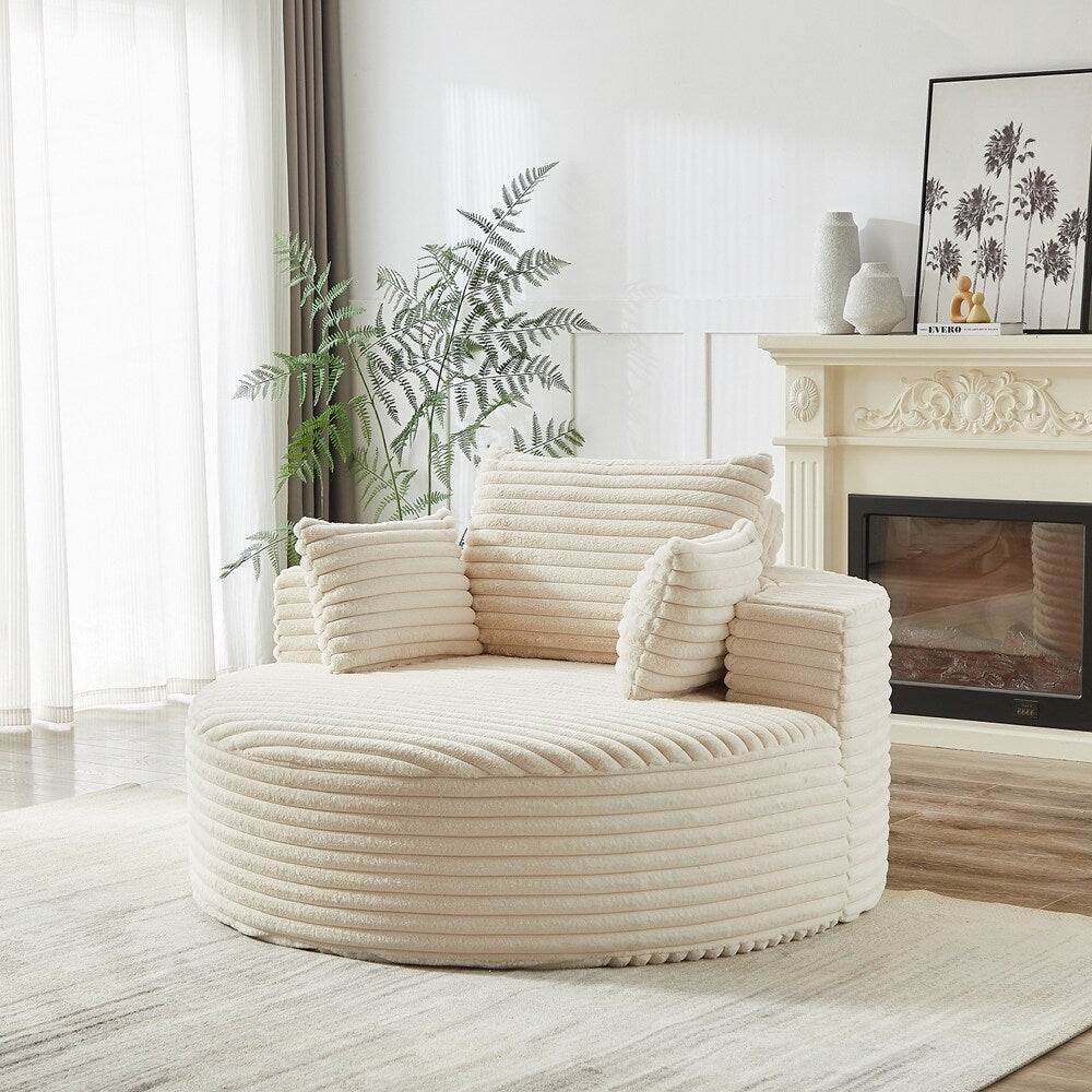 Corduroy Sponge single sofa,No Assembly Required