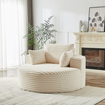 Corduroy Sponge single sofa,No Assembly Required