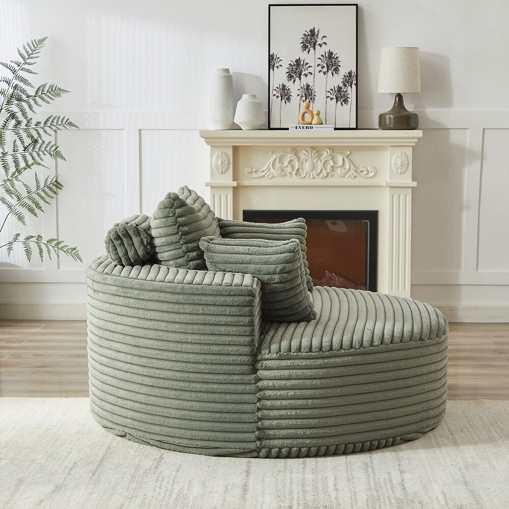 Corduroy Sponge single sofa,No Assembly Required