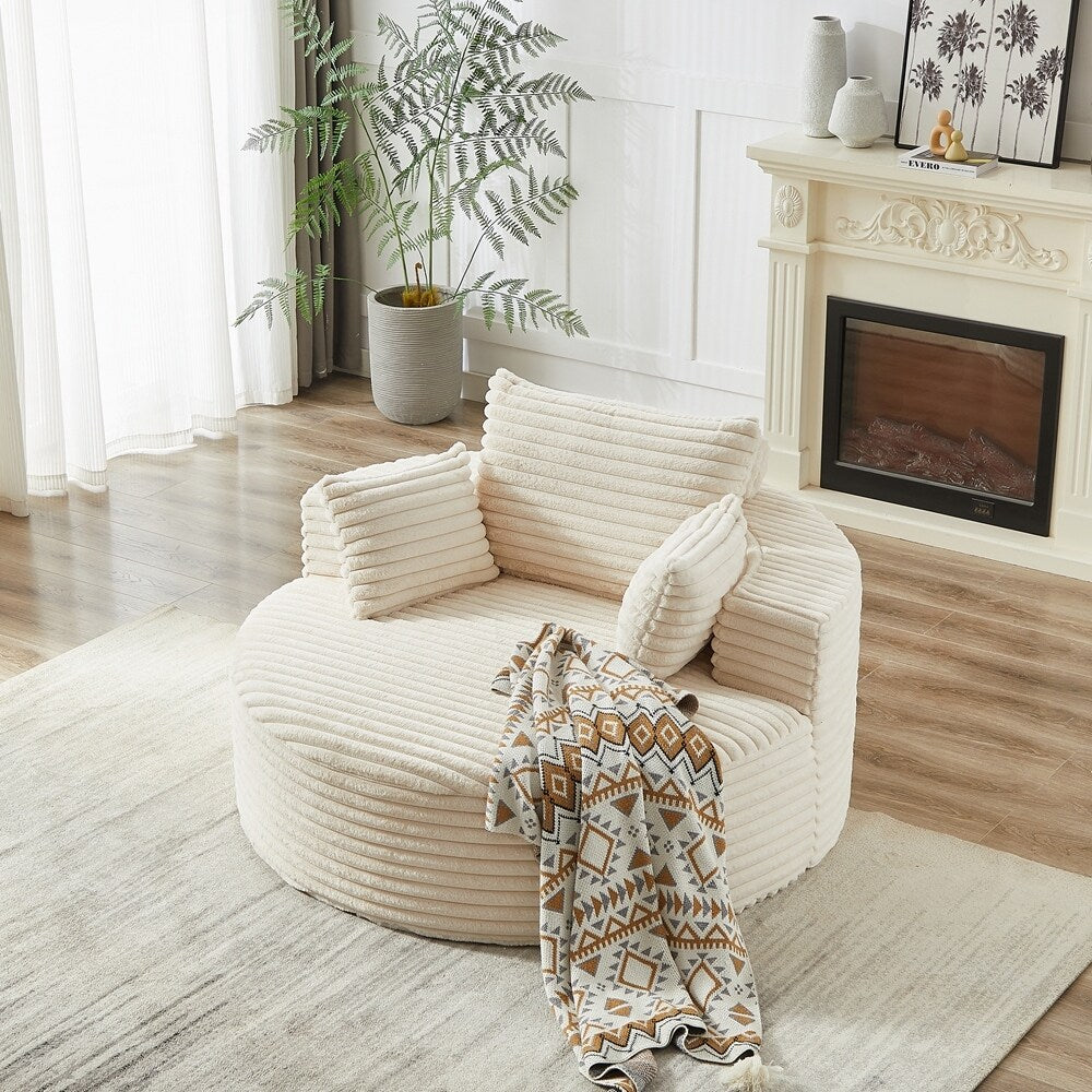 Corduroy Sponge single sofa,No Assembly Required