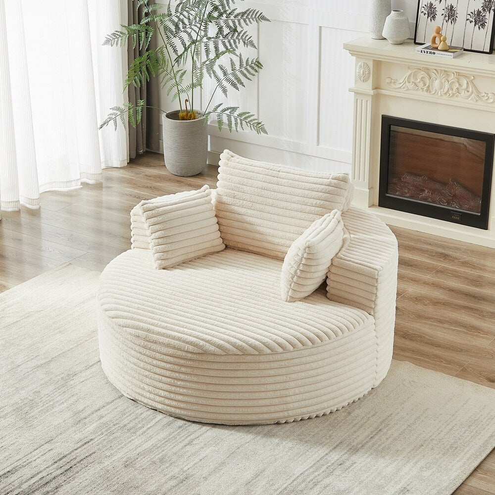 Corduroy Sponge single sofa,No Assembly Required