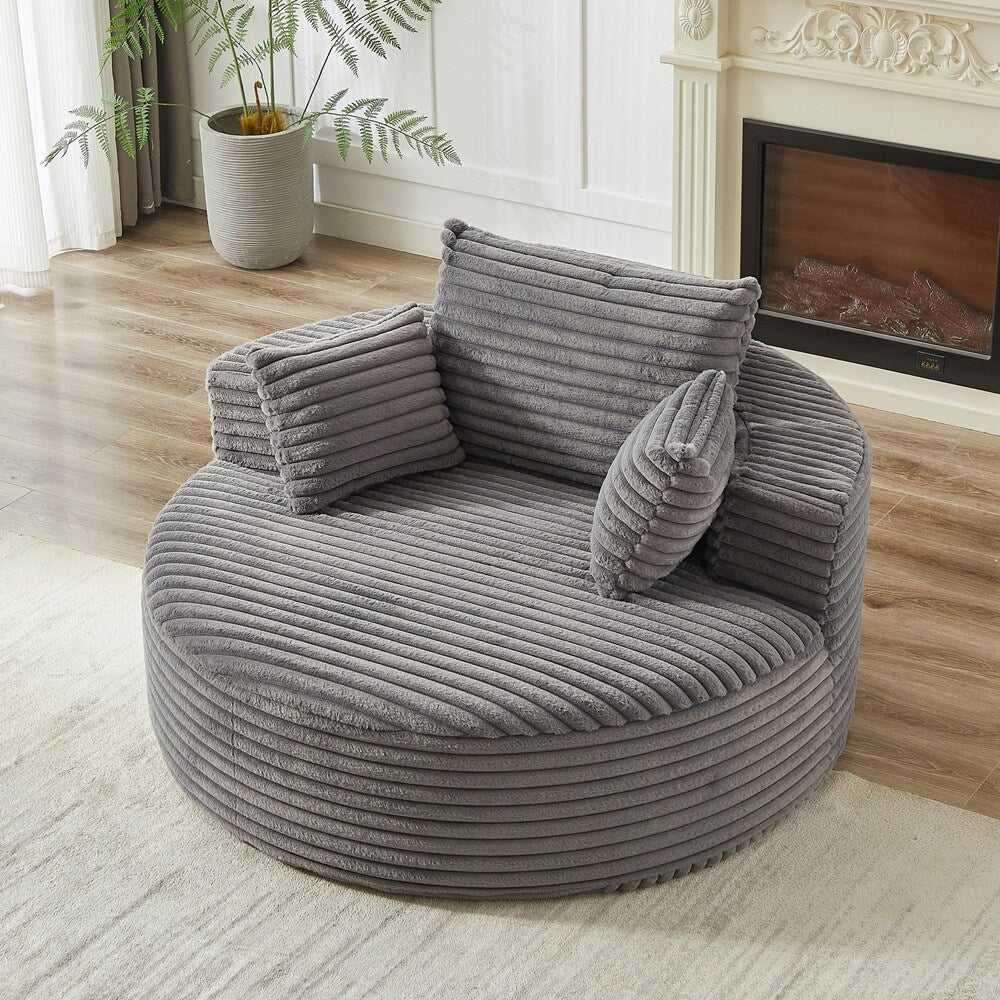 Corduroy Sponge single sofa,No Assembly Required