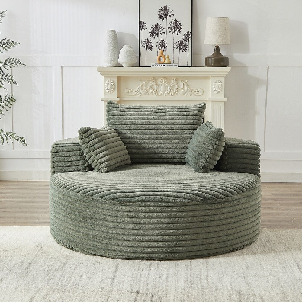 Corduroy Sponge single sofa,No Assembly Required