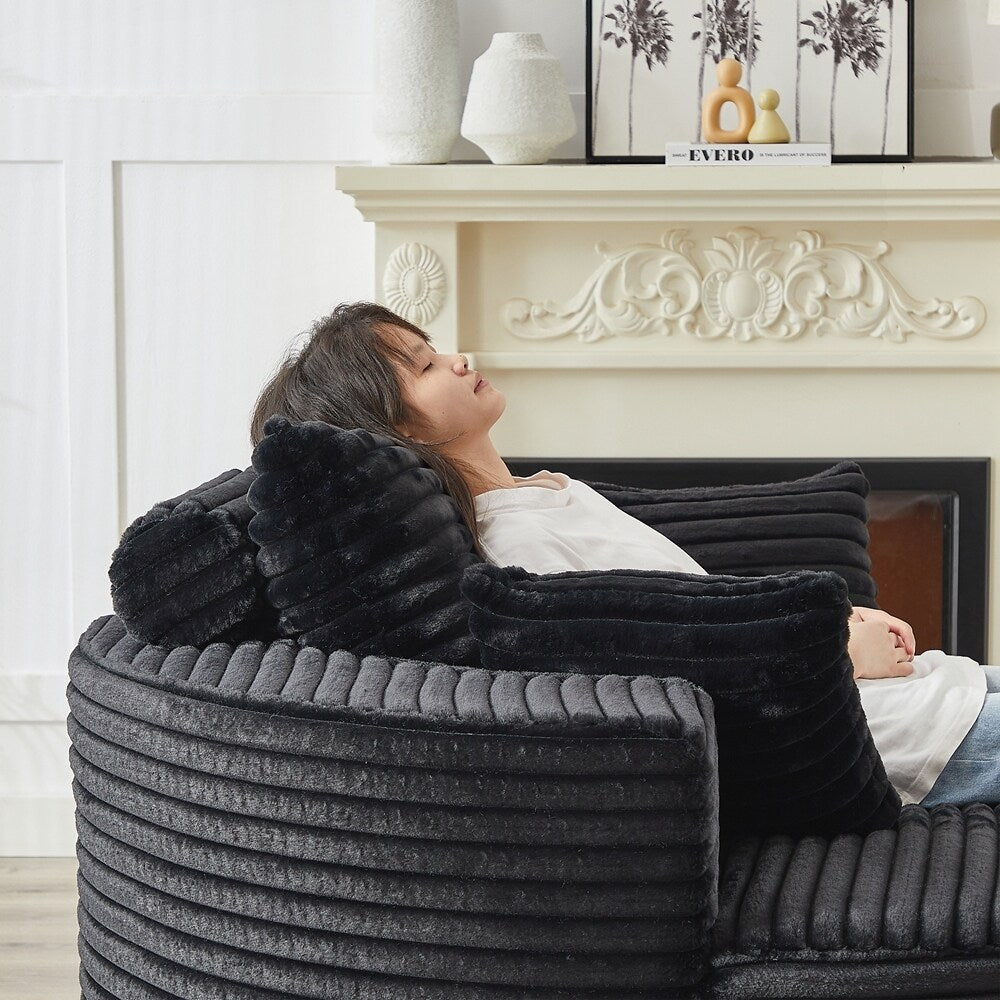 Corduroy Sponge single sofa,No Assembly Required