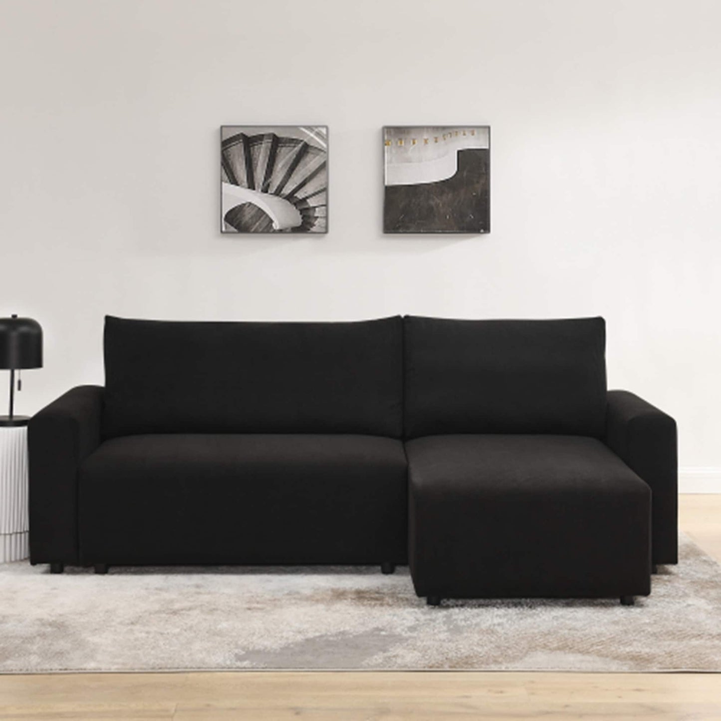 Corduroy Upholstered 3 Seater Sofa Bed