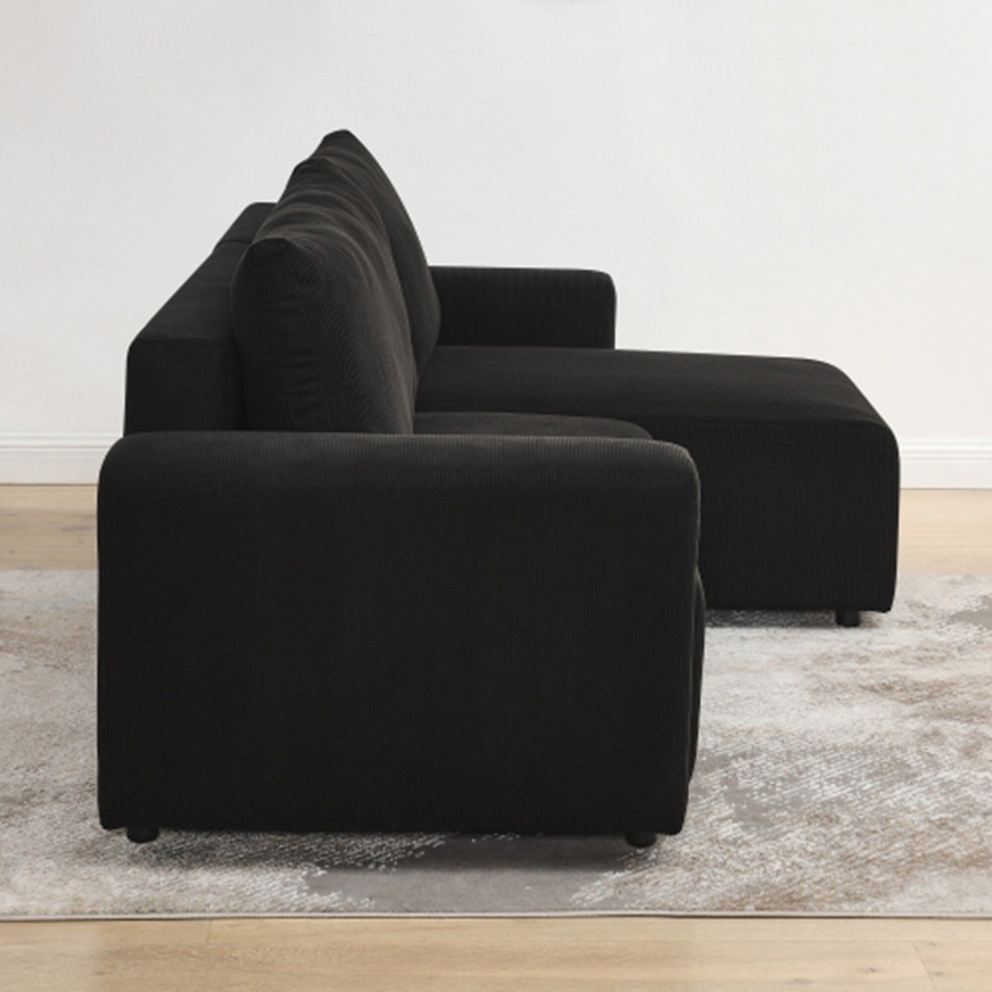 Corduroy Upholstered 3 Seater Sofa Bed